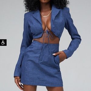 'MINDFUL'
Navy Cutout Blazer Dress